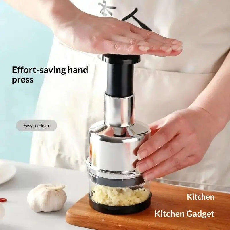 Hand Manual Mincer Garlic Press Chopper Vegetable Slicer 304 Stainless Steel Garlic Press Crusher Onion Cutter Kitchen Tool