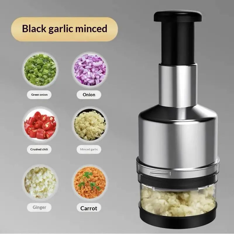 Hand Manual Mincer Garlic Press Chopper Vegetable Slicer 304 Stainless Steel Garlic Press Crusher Onion Cutter Kitchen Tool