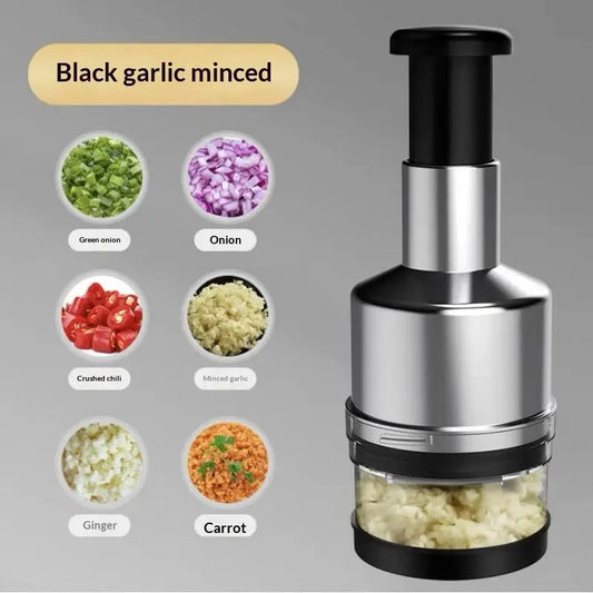 Hand Manual Mincer Garlic Press Chopper Vegetable Slicer 304 Stainless Steel Garlic Press Crusher Onion Cutter Kitchen Tool