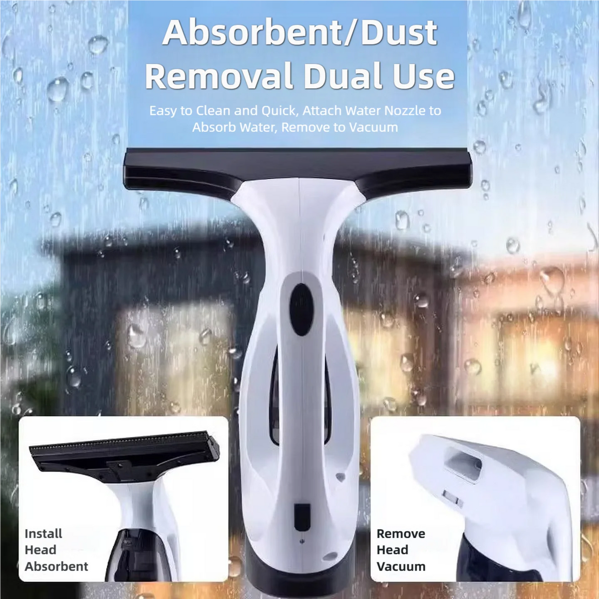 Cleanova WipeGlide — Electric Wireless Window Cleaner