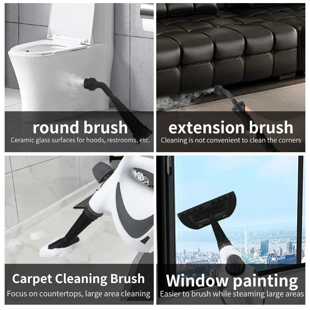 Cleanova SteamBlast Compact — Pressurized Handheld Steam Cleaner