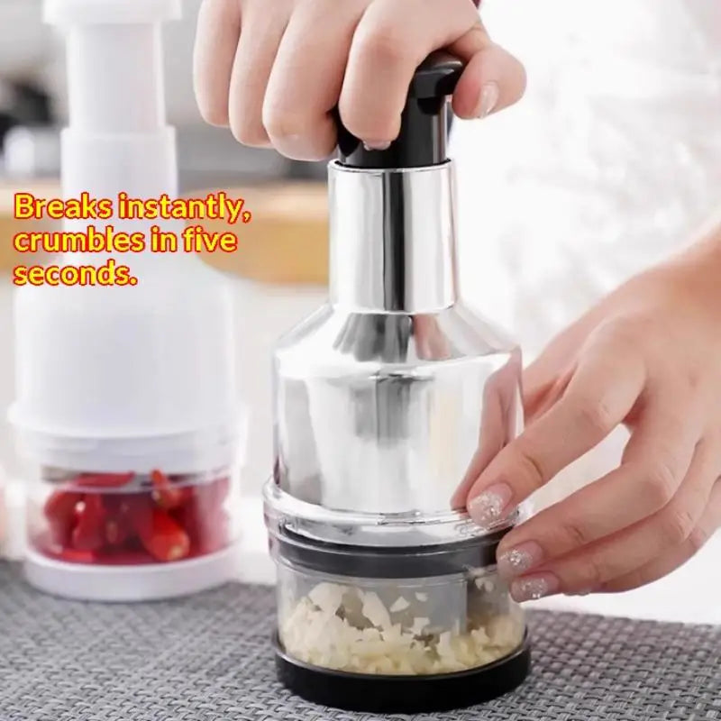 Hand Manual Mincer Garlic Press Chopper Vegetable Slicer 304 Stainless Steel Garlic Press Crusher Onion Cutter Kitchen Tool