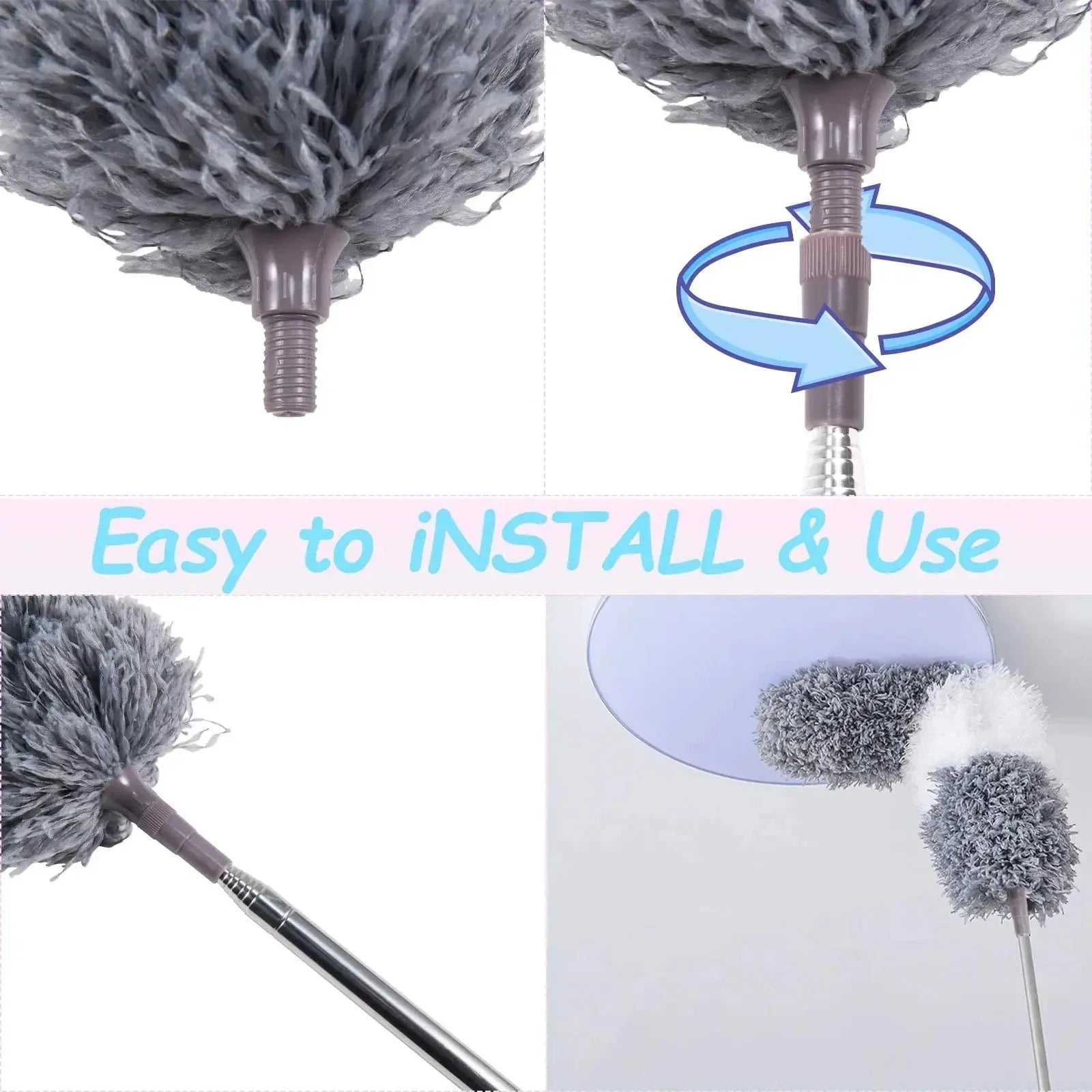Cleanova ExtendaClean 250cm — Telescopic Microfibre Duster