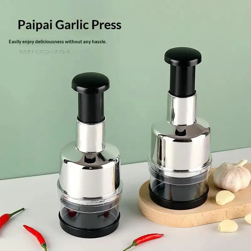 Hand Manual Mincer Garlic Press Chopper Vegetable Slicer 304 Stainless Steel Garlic Press Crusher Onion Cutter Kitchen Tool