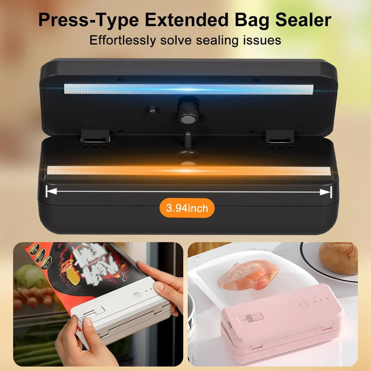 Cleanova SealFresh 2-in-1 — Handheld Bag Sealer & Cutter