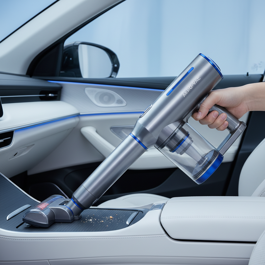 Cleanova PowerVac Pro cordless vacuum cleaning car interior